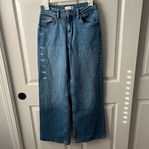 H&M High Rise Wide Leg Jeans
